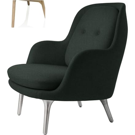 Fritz Hansen - Fri Loungefauteuil - Christianshavn 1161 - eiken - groen