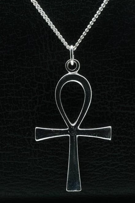 Zilveren Ankh ketting hanger XL