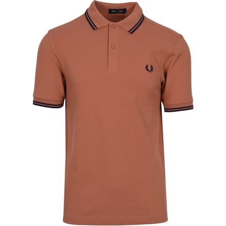Fred Perry Twin Tipped Poloshirt Licht Rust/Frans Marineblauw