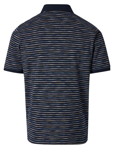 CASA MODA comfort fit heren polo - blauw dessin