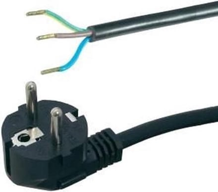 VB Extend PVC Aansluitsnoer met Randaarde - 3x1mm² - VML H05VV-F - PVC - 3m - Zwart