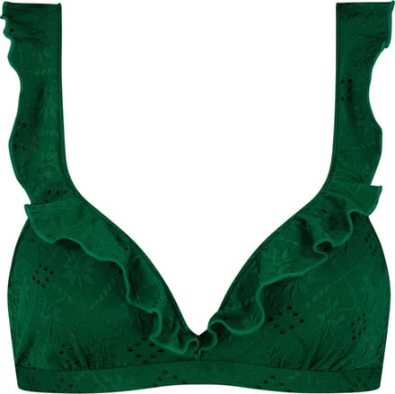 Beachlife Green Embroidery Dames Bikinitopje - Maat E36