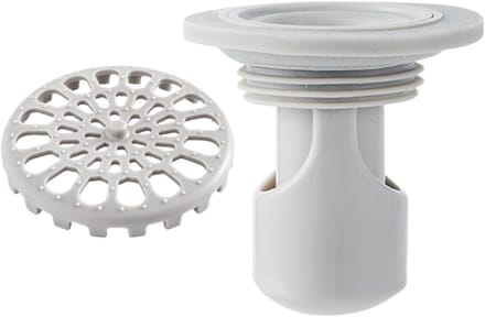 Douche Afvoerplug - Badkamer Afvoerstop - Geurpreventie - Mini Trap Ontwerp - ca. 5.8 cm - Wit