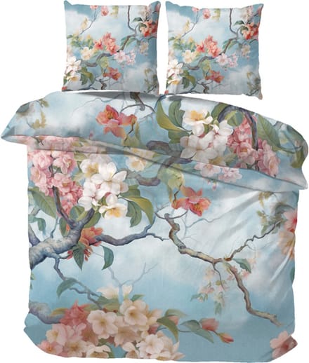 iSleep Dekbedovertrek Irene - Eenpersoons - 140x200/220 cm - Blauw