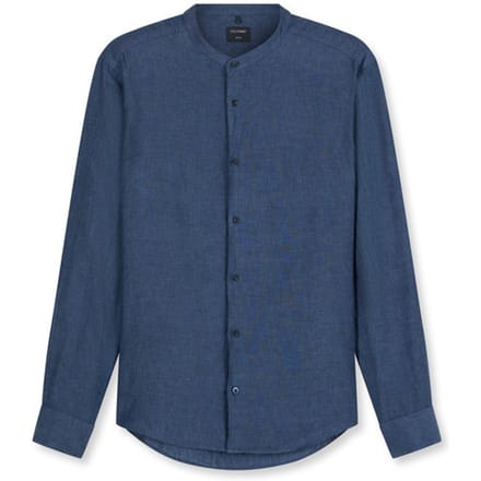 OLYMP Casual Overhemd, Regular Fit, Opstaande kraag, Koningsblauw