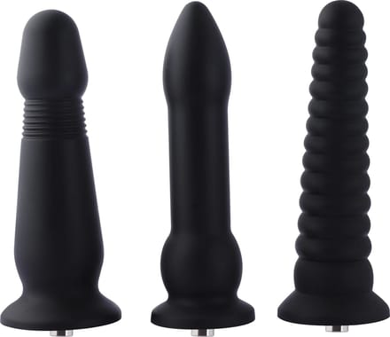 Dildo Granaat KlicLok en Zuignap 25 CM Zwart