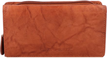 Greenburry Basic Portemonnee RFID Leer 14 cm - Dames - Horizontaal - cognac