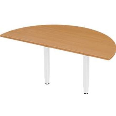 Schäfer Shop Select PLANOVA ERGOSTYLE aanbouwtafel, 1/2 cirkel, beuken decor/wit