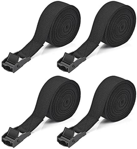 Verstelbare Spanbanden met Ratel - 4 Stuks 2,5 m x 2,5 cm voor Auto, Fiets en Bagage