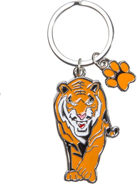 Nature Planet Tijger sleutelhanger - metaal - 5 cm - dieren cadeau