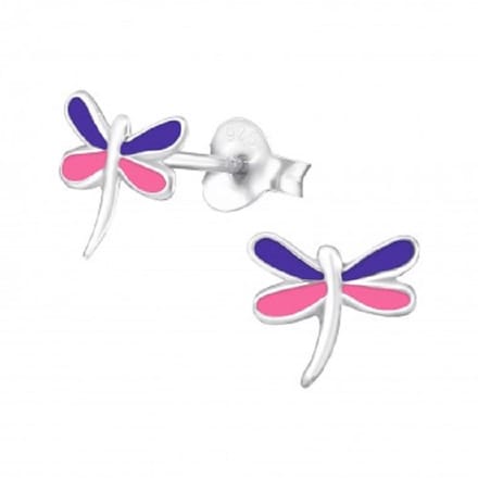 Oorknopjes-libelle roze paars