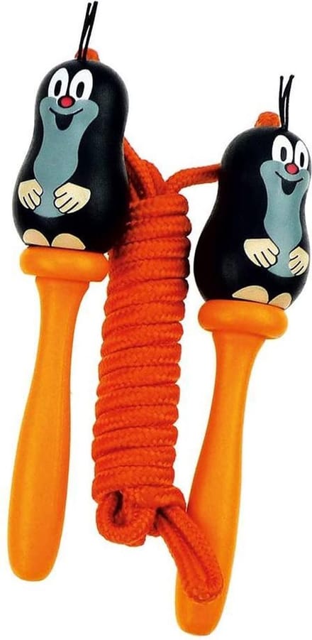 Bino Springtouw Mol Junior 220 Cm Hout Oranje