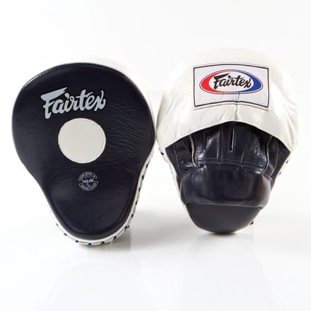 Fairtex FMV9 - Boksers Pads - Zwart/Wit - Hoogwaardige Lederen Afwerking