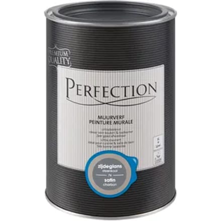 Perfection Ultradekkend Muurverf - Zijdeglans - Steenkool - 1l