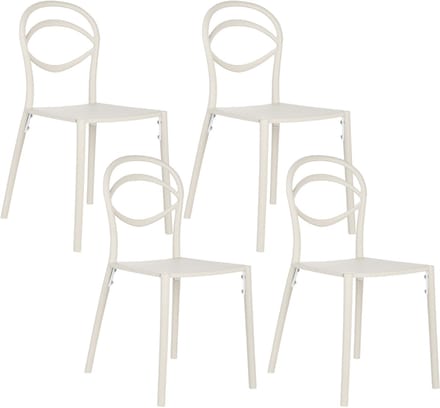 COVOLO - Tuinstoel set van 4 - Off-white - Polypropyleen