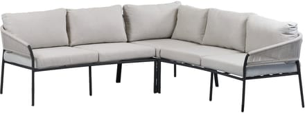 Hoek Loungebank Elvira | Black & Beige