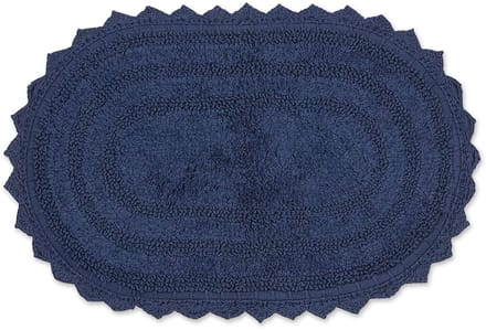 Badmat, klein ovaal, 43 x 61 cm, blauw (French Blue)