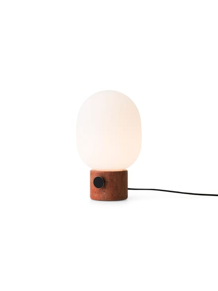 Audo Copenhagen Audo JWDA tafellamp, rood travertin, hoogte 32 cm, dimbaar
