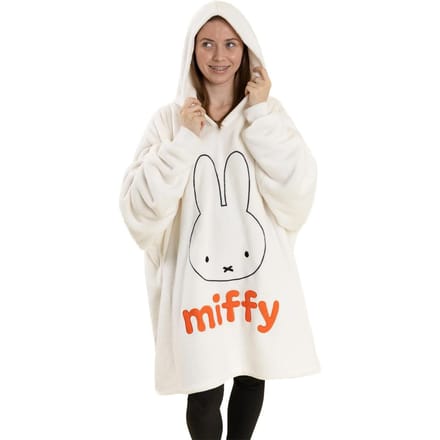 Miffy Dames Face Deken Hoodie One Size wit