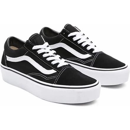 Vans Old Skool Sneakers - Unisex - Platform - Zwart/Wit