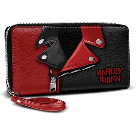 Karactermania - DC Comics Harley Quinn Jacket - Pasjeshouder - Portemonnee met rits - Portefeuille - Zwart