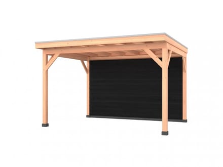 Douglas overkapping, 400 x 300, met achterwand, Westwood Comfort Plus Zwart