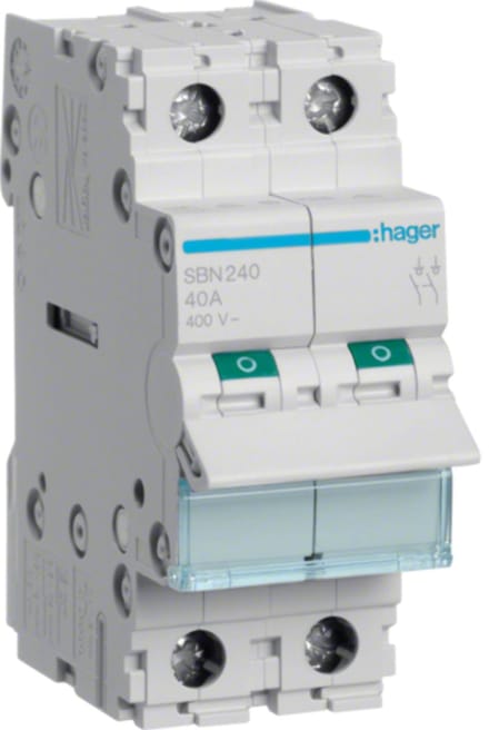 Hager modulaire schakelaar 2P 40A 400V - SBN240