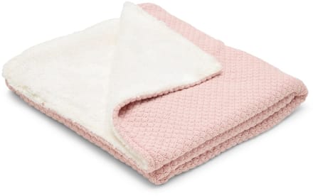 Gebreid wiegdeken - Fleece - Roze - Essentials