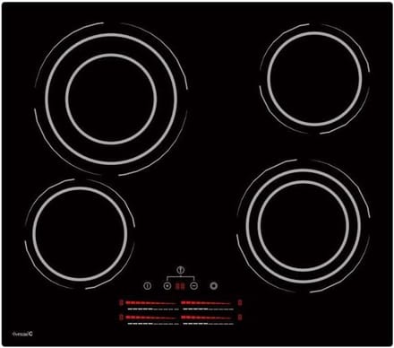 Keramische Kookplaat - 4 pits kookplaat - Veelzijdig Koken - Dubbele Kookzone - 60 cm - Zwart