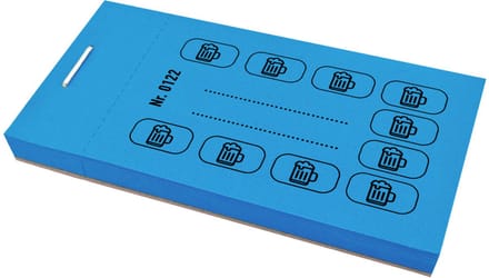 CombiCraft Consumptiekaarten biericoon blauw - per 5 boekjes van 50 kaarten