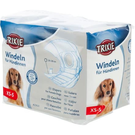 Trixie luiers voor teefjes maat XS-S tailleomvang 20-28cm (12-Pack)