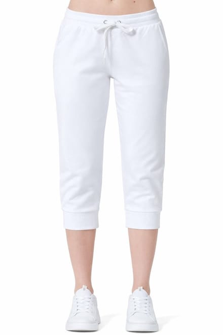 Smith & Solo Capri Broek Dames - korte Joggingbroek - Zomerbroeken - Wit - S