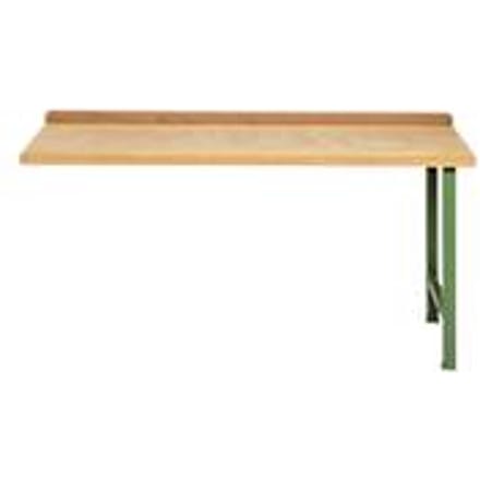 Werkbank, basisuitvoering, aanbouweenheid, B 1500 mm, groen