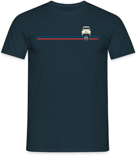 Citroën Logo Strepen 2CV Model T-Shirt Heren