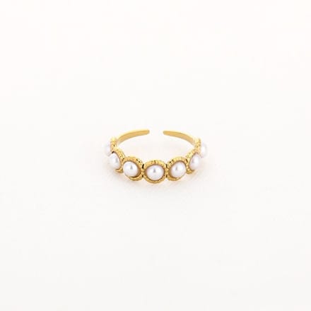 Bijoutheek Ring (Sieraad) Parel Dots Goud