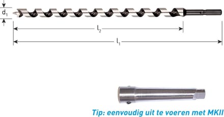 Rotec Slangenboor GOLD-LINE, ø7x385x460