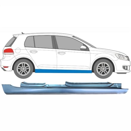 Volledige dorpel voor Volkswagen Golf 6 2008-2013 / Rechts
