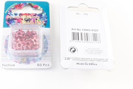 Scrapbooking Eyelet Ster  8mm 50 stuks Roze Diameter gat 2.2mm