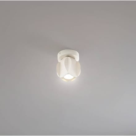 HELAM GAMBIT plafondspot, crèmewit, Ø 10 cm, metaal, GU10