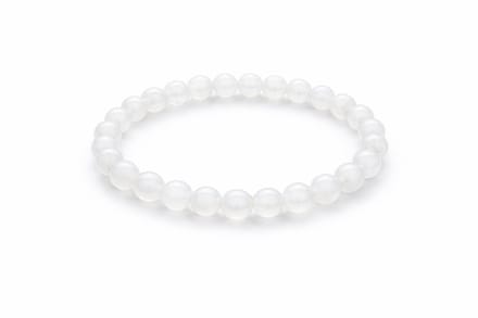 Seleniet Armband 8 mm – Witte Edelsteen van Hoge Kwaliteit