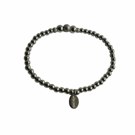 FlowJewels - armband - stainless steel - zilver kleurig - elastisch