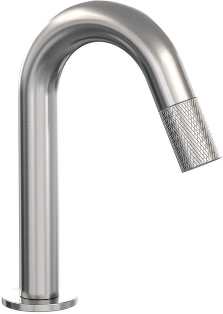 Brauer Brushed Carving opbouw fonteinkraan met gebogen uitloop RVS geborsteld PVD