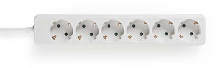 Nedis Stekkerdoos - Randaarde stekker / Type F (CEE 7/7) - 6-wegs - 1.50 m - 3680 W - 16 A - Wit