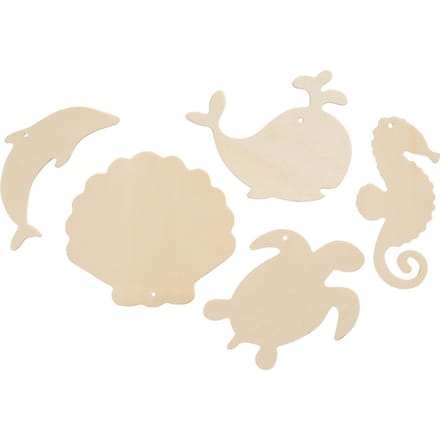 Creativ Company Wooden Sea Animals with Hanging Eye