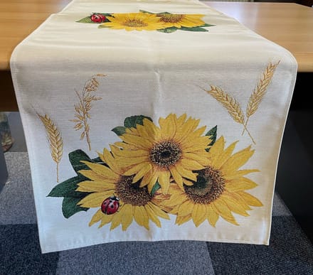 Tafelkleed - luxe gobelin - Zonnebloem - Loper 140 cm