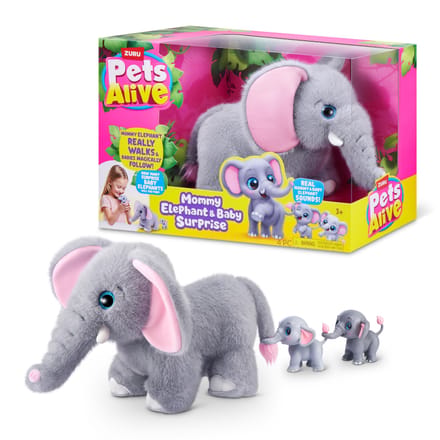 ZURU Pets alive mommy elephant & baby surprise