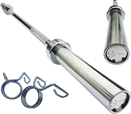 Olympische halterstang - zilver - 122 cm - 250 kg draagvermogen