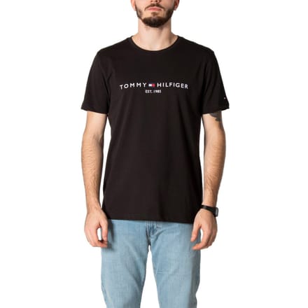 Tommy Hilfiger Core Embroidered Logo T-Shirt - Zwart- Heren, Zwart S