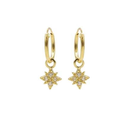 Karma Symbols oorbel Morningstar M2791 Goud