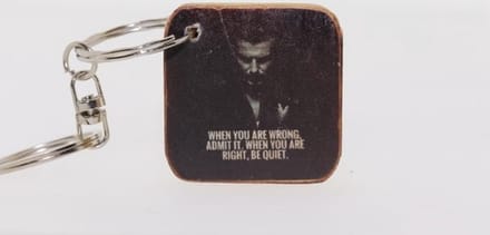 Quote sleutelhanger 3x3 cm When you are wrong